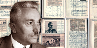 Bild Friedrich Kellner mit Tagebuchseiten