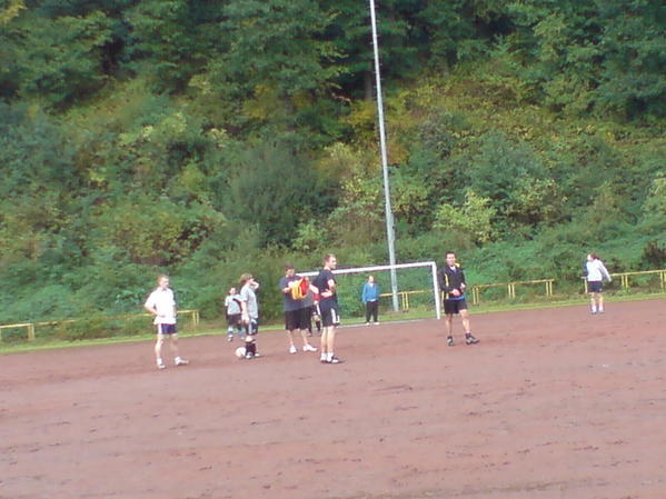 Fußball auf dem Sportplatz