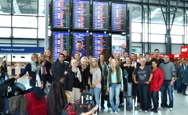 Auf dem Prager Flughafen